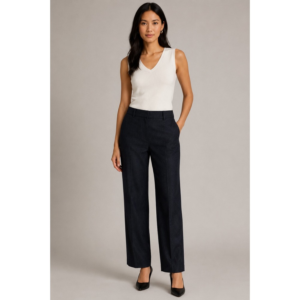 Ann Taylor Factory Signature Women's Size 0 Black Straight Leg Career Dress Pant